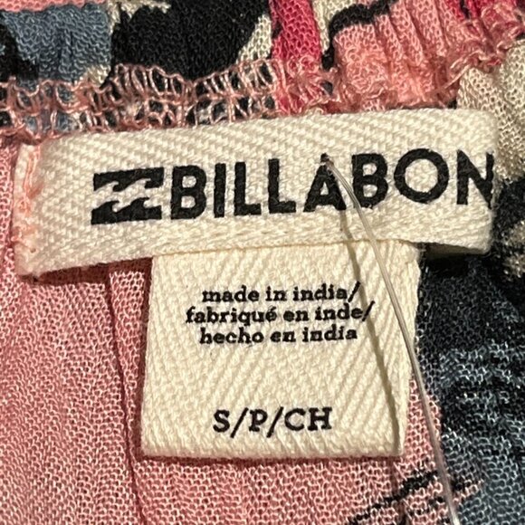 Billabong Summer Sunsets Cold Shoulder Tropical Floral Top Cover Up - Picture 9 of 12